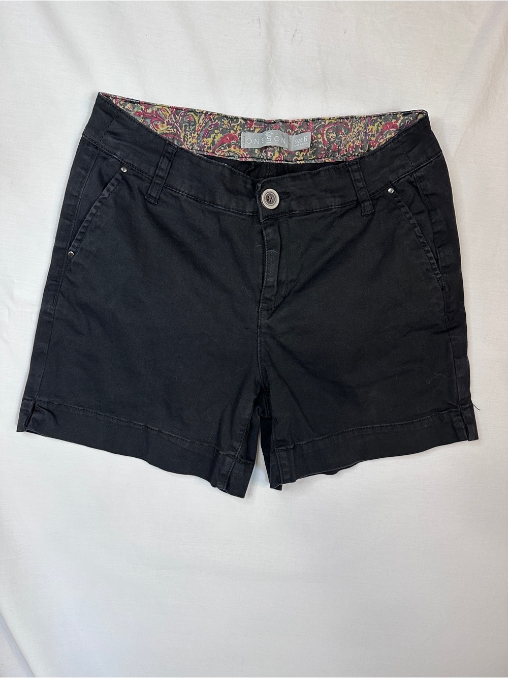 one 5 one Black Women's Casual Bermuda Shorts